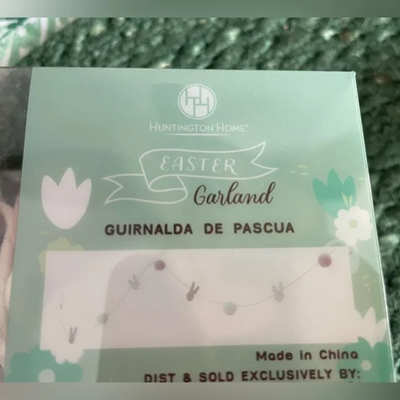 NIB EASTER 🐥GARLAND BY HUNTINGTON HOME 18 FT TOTAL🐥🐇 - Picture 4 of 4